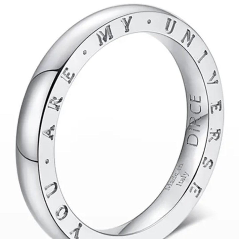 $2500 / ITALY / Alberto Milani Dirce "You Are My Universe" 18k Gold band Ring